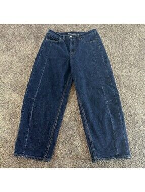 Old Navy 10 High Rise Barrel Leg Jeans Women Great Shape Baggy Cute
